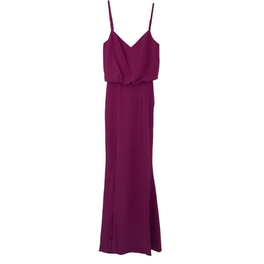 NWT Dress the Population Gracelyn Gown Hibiscus Pink XXS Mermaid Jersey